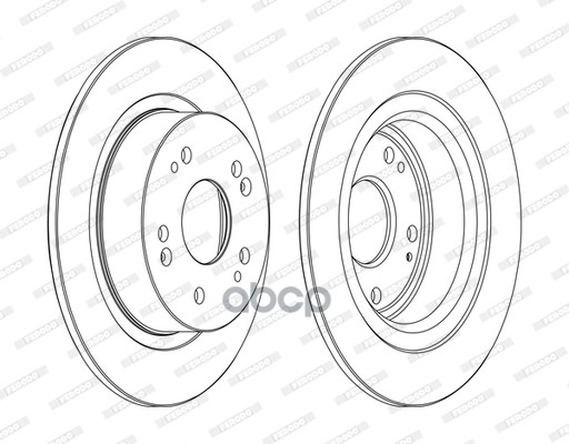 Диск Тормозной Задний Ddf1776 Ferodo Ddf1776c Ferodo арт. DDF1776C