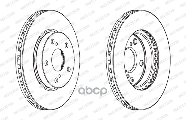 Диск Тормозной Передний Toyota Corolla Ddf1789 Ferodo Ddf1789c Ferodo арт. DDF1789C