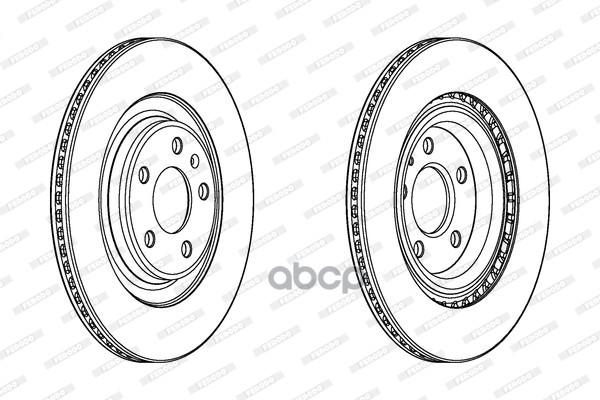 Диск тормозной audi a4/a5 07-/a6/a7/a8 10-/q5 задний вент.d330 мм. FERODO DDF2383C Ferodo арт. DDF2383C