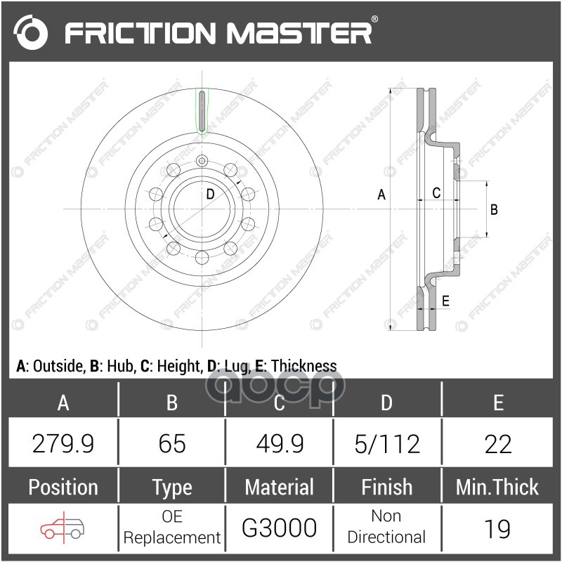 Тормозной Диск R1286 Friction Master арт. R1286