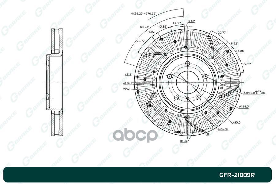 Диск Тормозной Перфорированный Правый Мурано S-50 Fx-35,Fx-45 G-Brake Gfr21009r G-BRAKE арт. GFR21009R