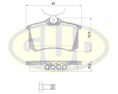 Колодки Тормозные Дисковые | Зад | G.U.D арт. GBP026305