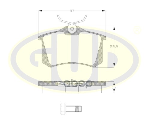 Колодки Тормозные Дисковые | Зад | G.U.D арт. GBP026310