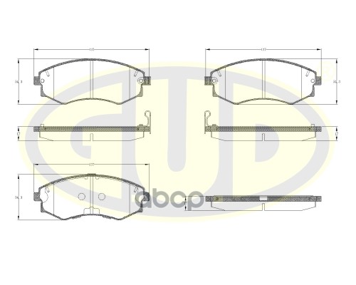 Колодки Тормозные Дисковые | Перед | G.U.D арт. GBP031892