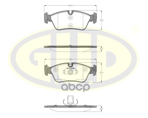 Колодки Тормозные Дисковые | Перед | G.U.D арт. GBP038440