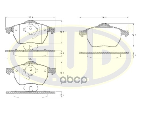 Колодки Тормозные Дисковые | Перед | G.U.D арт. GBP039001