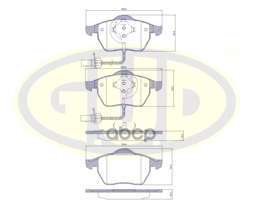 Колодки Тормозные Дисковые | Перед | G.U.D арт. GBP039022