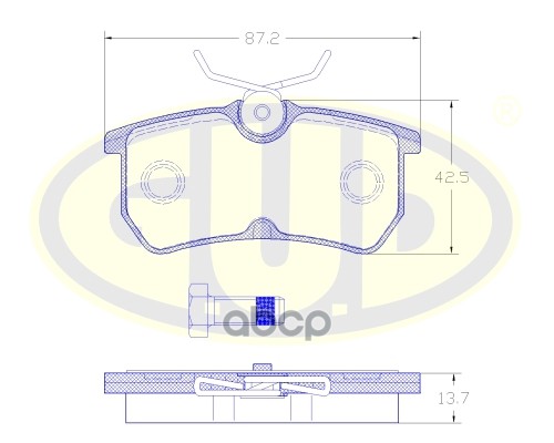Колодки Тормозные Дисковые | Зад | G.U.D арт. GBP069300