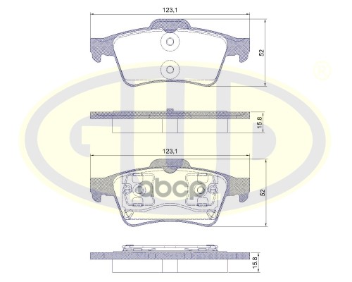 Колодки Тормозные Дисковые | Зад | G.U.D арт. GBP084200