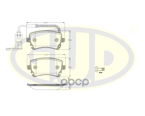 Колодки Тормозные Дисковые | Зад | G.U.D арт. GBP089711