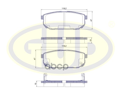 Колодки Тормозные Дисковые | Перед | G.U.D арт. GBP104202