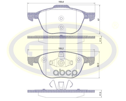 Колодки Тормозные Дисковые | Перед | G.U.D арт. GBP108200