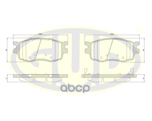 Колодки Тормозные Дисковые | Перед | G.U.D арт. GBP120802