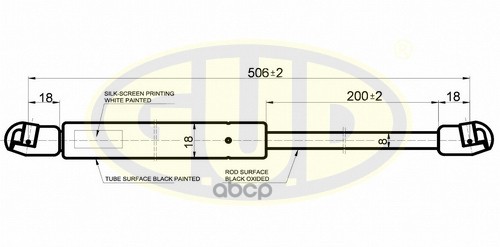 Амортизатор Багажника Fiat Stilo (192) 10/01- 380N G.U.D арт. GGS020218