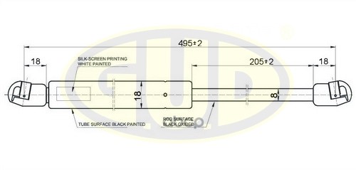 Амортизатор Крышки Багажника | Зад | G.U.D арт. GGS020497