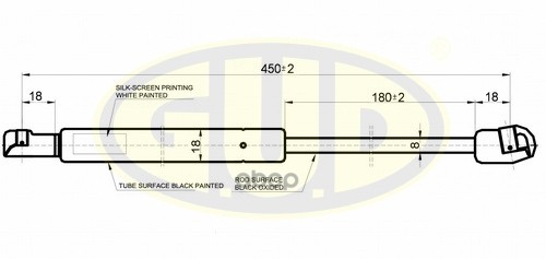 Амортизатор Крышки Багажника | Зад | G.U.D арт. GGS020552