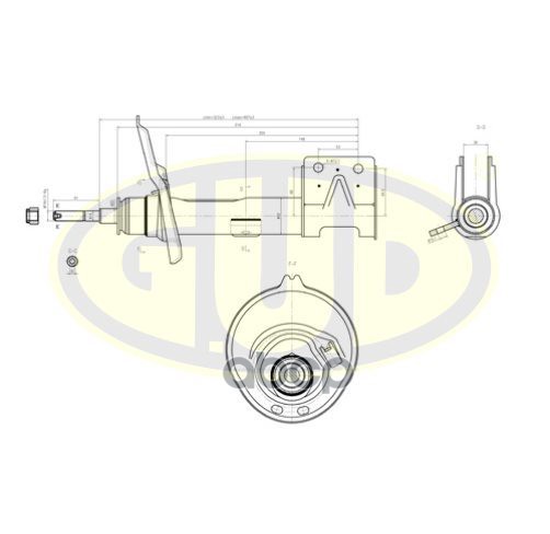Амортизатор | Перед Лев| G.U.D арт. GSA333769