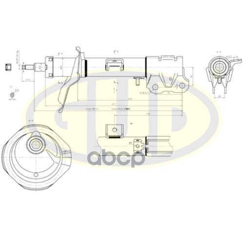 Амортизатор | Перед Прав | G.U.D арт. GSA339080