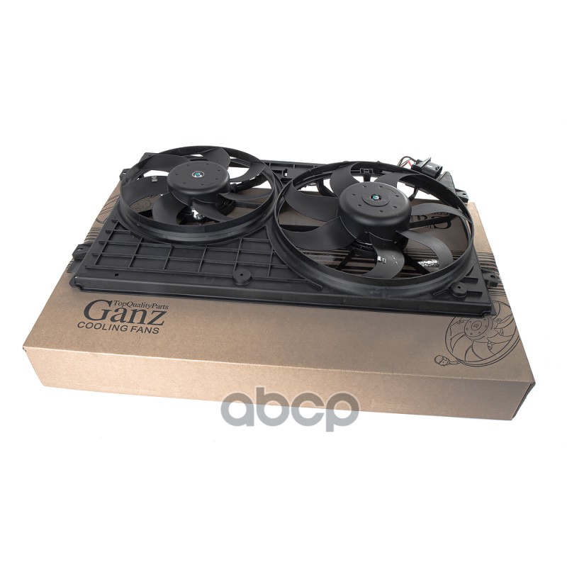 Вентилятор охлаждения в сборе (двойной) VAG A3/Octavia II/Golf V/Passat B6 mot.FSI/TFSI GANZ GIC06235 GANZ арт. GIC06235