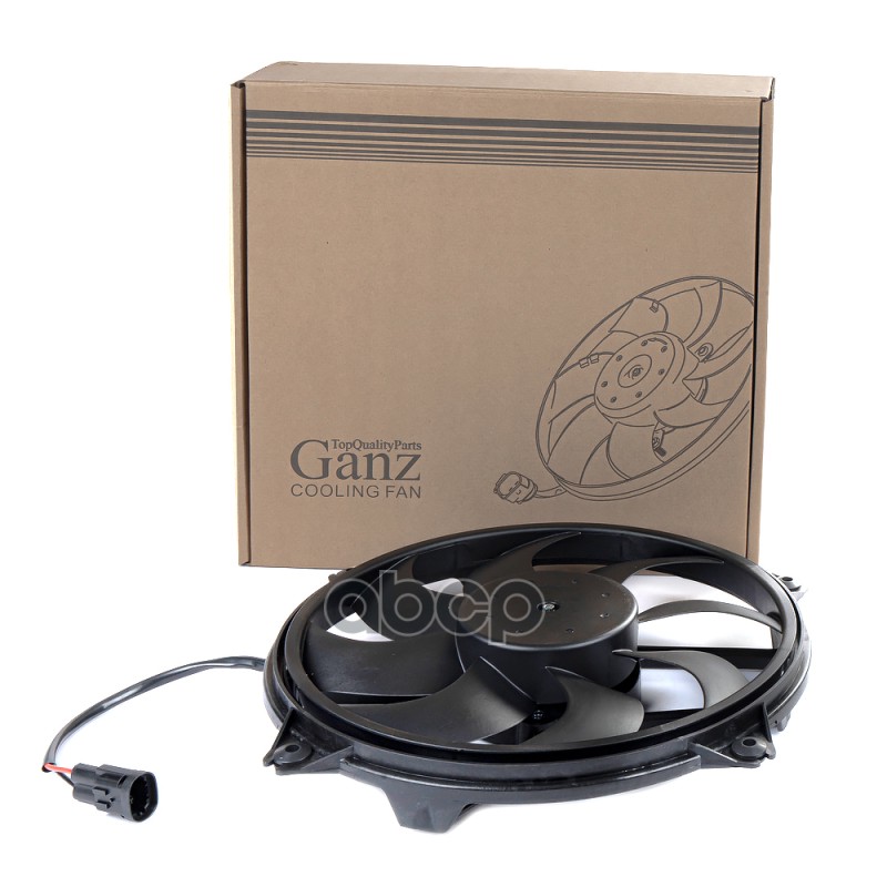 Вентилятор охлаждения в сборе CITROEN C4/PEUGEOT 307/308/Partner I /D=396mm GANZ GIC06238 GANZ арт. GIC06238