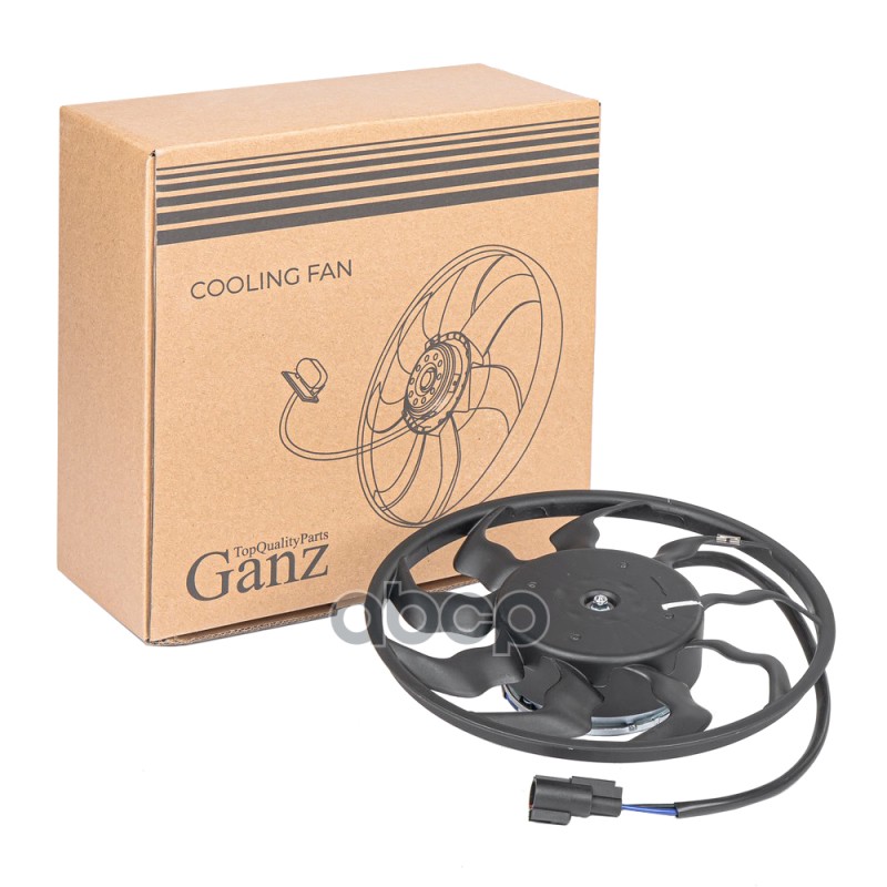 Вентилятор радиатора (без кожуха) ВАЗ 2170 (тип Halla) LADA Priora 1.6i/1.8i 2007- GANZ GIC06476 GANZ арт. GIC06476