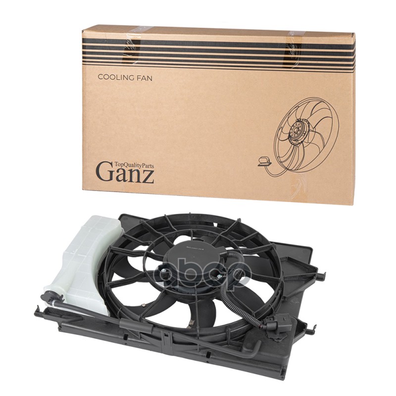 Вентилятор радиатора в сборе (с резистором) KIA Rio IV 1.4i/1.6i 17-/HYUNDAI Solaris II 1.4i/1 GANZ GIC06477 GANZ арт. GIC06477
