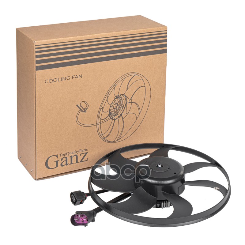 Вентилятор охлаждения (без кожуха, с модулем 2-провода) AUDI A1/A3/TT/Altea/Ibiza/ Leon II/Toledo II/Fabia GANZ GIC06485 GANZ...