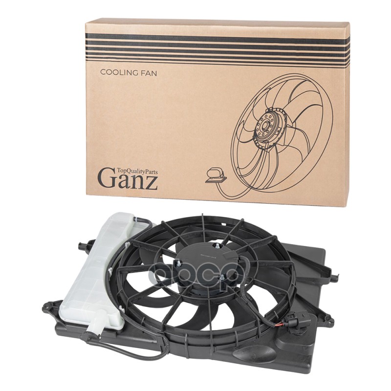 Вентилятор радиатора в сборе (с резистором) HYUNDAI Creta 2021-/ix25 2021- GANZ GIC06511 GANZ арт. GIC06511