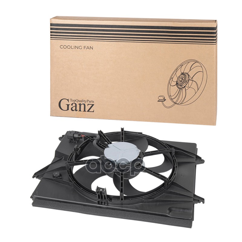 Вентилятор охлаждения в сборе (с резистором) KIA Optima 2015- GANZ GIC06515 GANZ арт. GIC06515