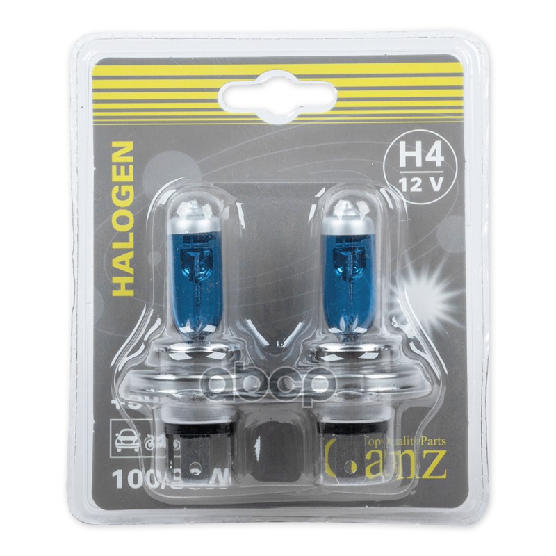 Лампа 12V H4 100/90W +50% P43t 5000К GANZ 2 шт. блистер GIP06054 GANZ арт. GIP06054