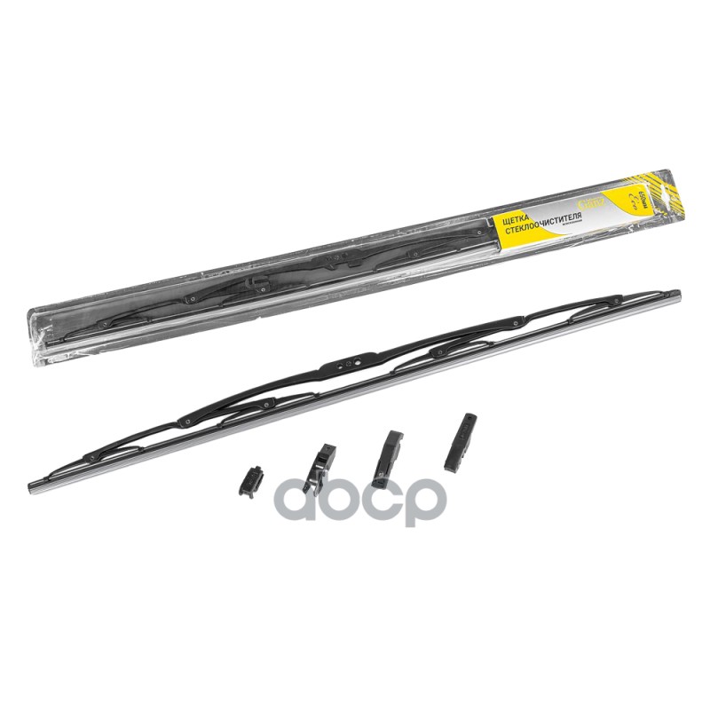 Щетка стеклоочистителя 650 мм каркасная 1 шт GANZ ECO GIS01010 (4 адаптера) GANZ арт. GIS01010