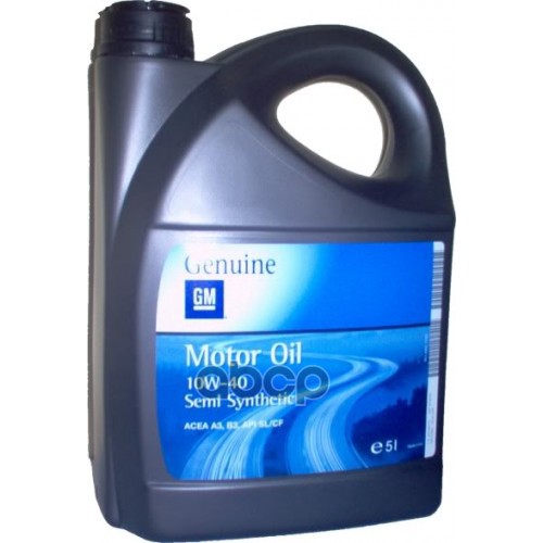 GENERAL MOTORS Масло моторное полусинтетическое GM Semi Synthetic 10W-40 5л 93165216