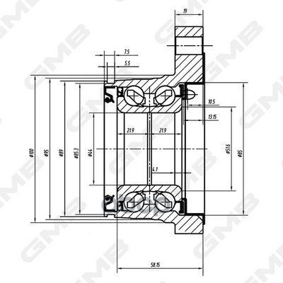 Ступица колеса задняя правая TOYOTA PRADO GMB арт. gh22830m