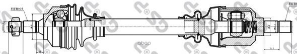 Вал приводной 245105 GSP арт. 245105