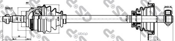 Привод в сборе RENAULT CLIO II Box (SB0/1/2_) GSP арт. 250261