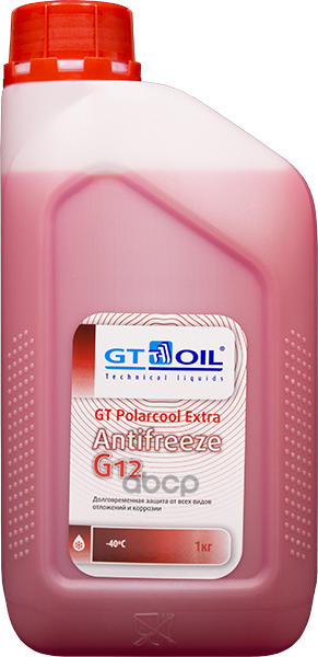 Антифриз готовый карбоксилатный красный Polarcool Extra G12 1кг GT OIL арт. 1950032214052