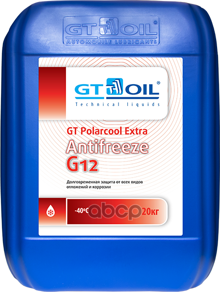 Антифриз GT Polarcool Extra G12 красный  20 кг GT OIL арт. 4634444008740