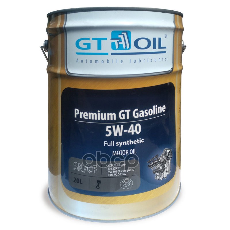 GT OIL Масло Premium GT Gasoline  SAE 5W-40  API SN/CF  20 л
