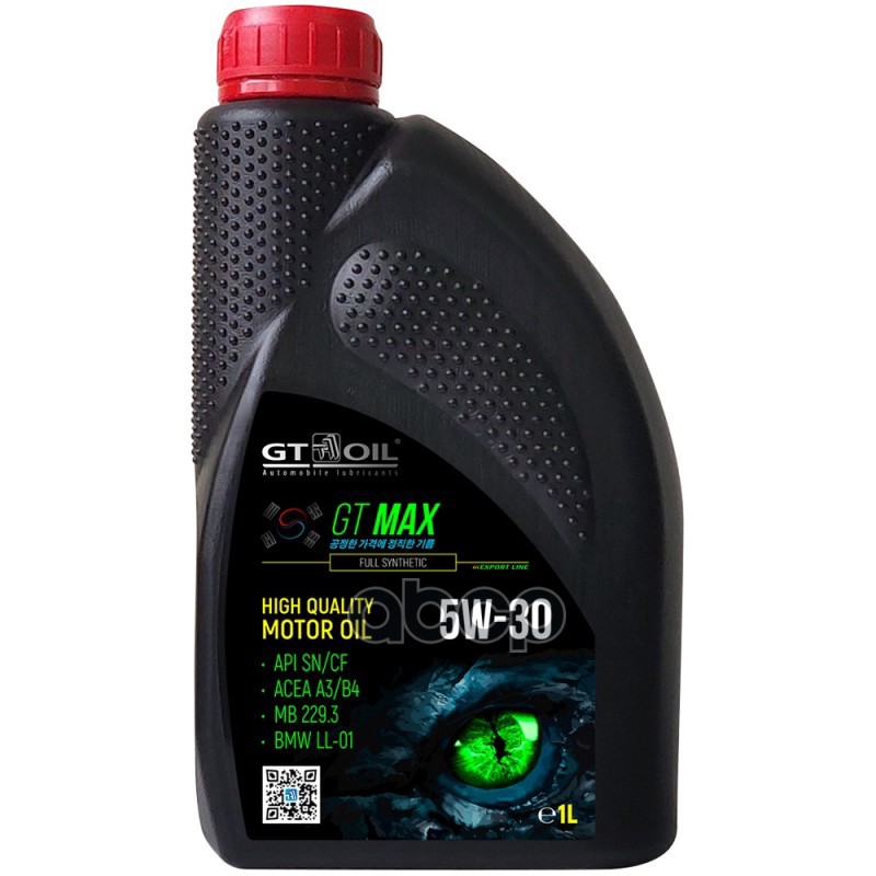 GT OIL Масло моторное синтетическое GT Max 5W30 SN/CF, A3/B4 1л