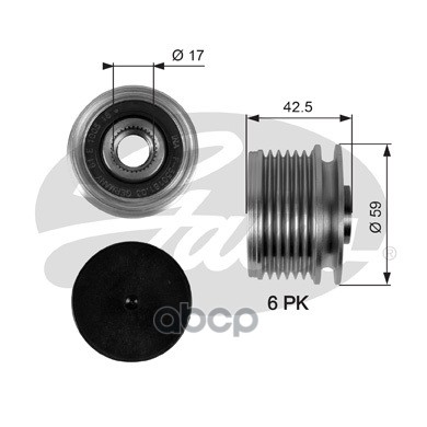 Обгонная муфта генератора DriveAlign® Gates арт. OAP7106