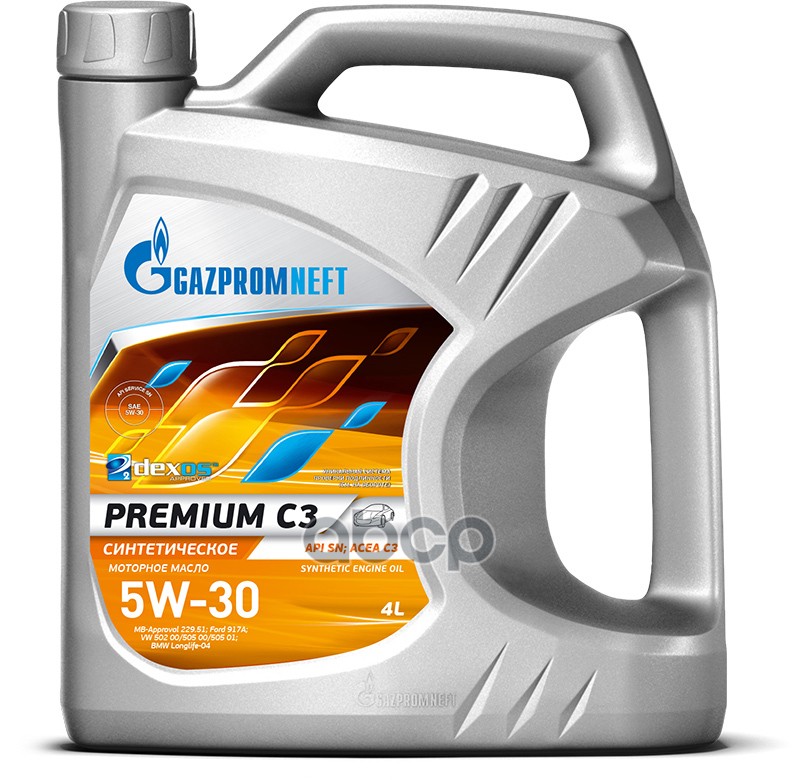 Gazpromneft Масло моторное Gazpromneft Premium C3 5W-30 синтетическое 4 л 253142230