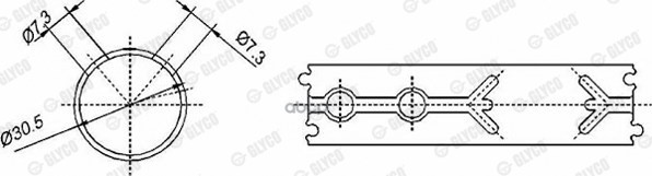 Вкладыши Шатуна Верхн Mb Glyco арт. 55-3830-semi