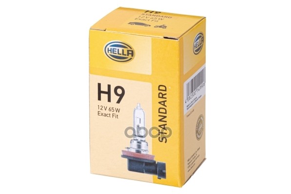 Лампа 12V H9 65W HELLA Standart 1 шт. картон 8GH008357-001 HELLA арт. 8GH008357-001