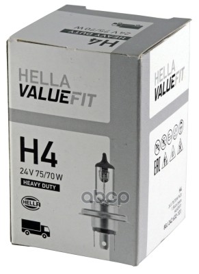 Лампа Накаливания Valuefit, H4 24V 75/70W P 43T    8Gj242632-101 HELLA арт. 8GJ242632-101