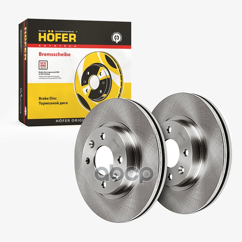 Диск переднего тормоза Renault Logan (04-), Lada Largus (12-) вент., 259x20мм (к-кт 2шт) HOFER арт. HF130282