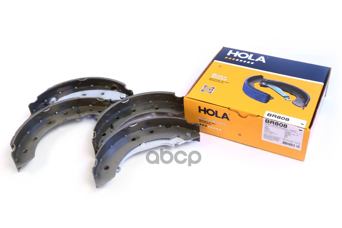 Колодки барабанные (203x38) LADA Largus ( - 2013), RENAULT Logan I/II, Sandero HOLA BR808 HOLA арт. BR808