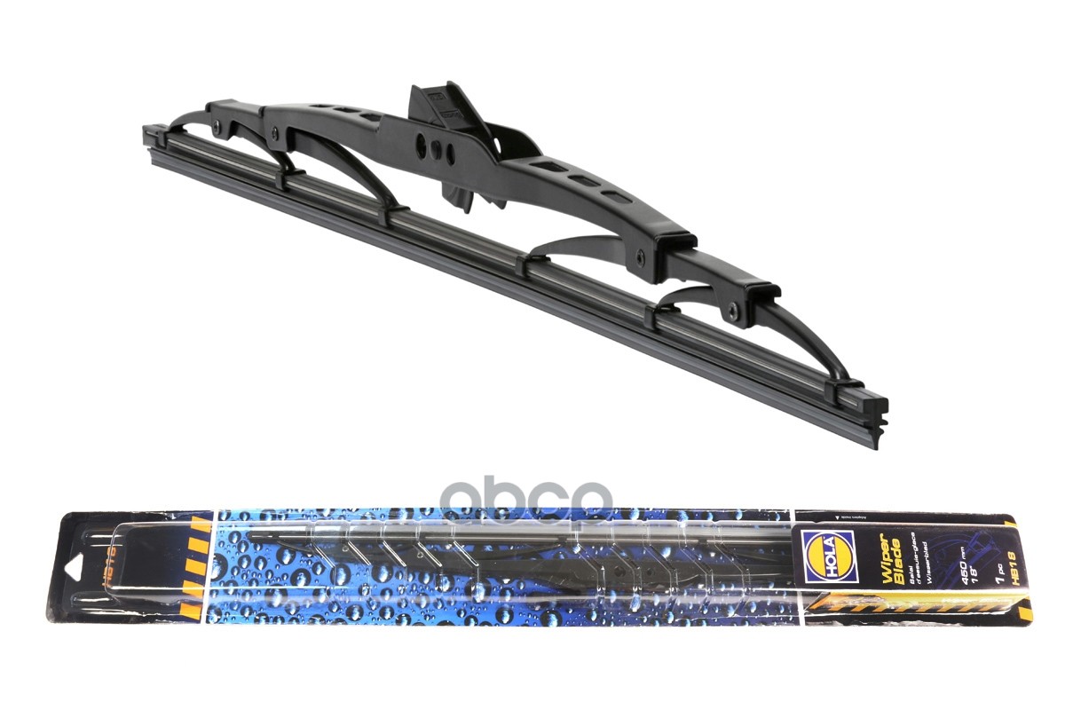 Щетка стеклоочистителя  каркасная 1шт. (18/450mm) Универсальная  адаптер крючок HOLA арт. hb18