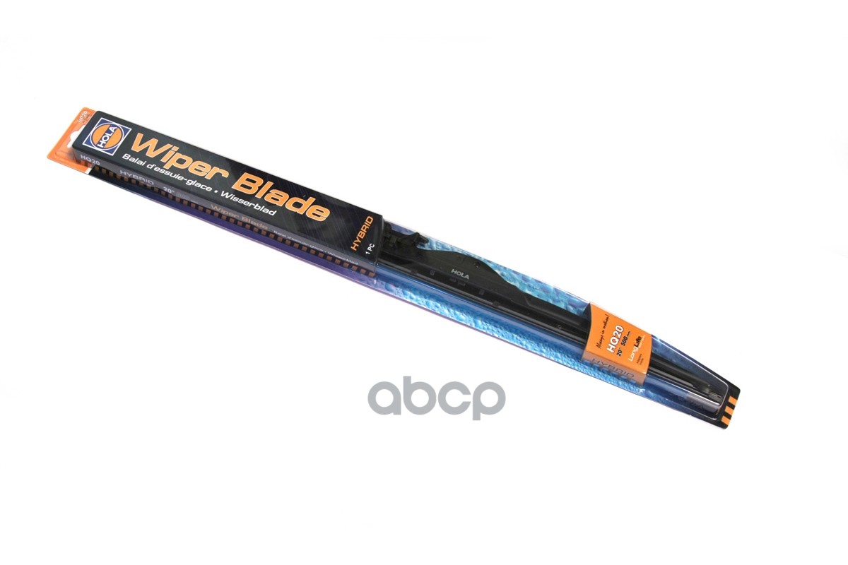 Щетка стеклоочистителя  гибридная  1шт. (20/500mm) Универсальная  адаптеры (крючок side pin top loc HOLA арт. hq20