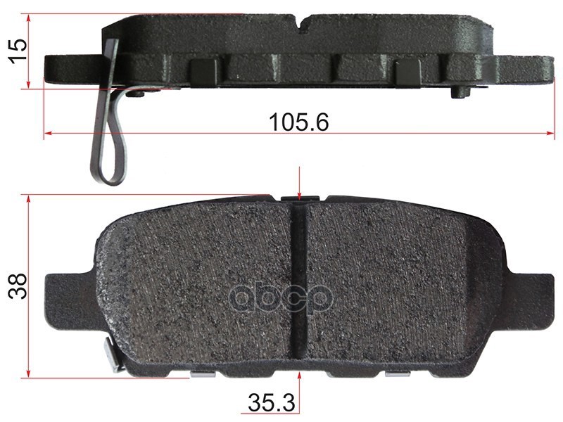 Колодки тормозные (Сзади) Infiniti FX35 02-08 / Nissan Juke 10-20 HOSU арт. HSBR0009