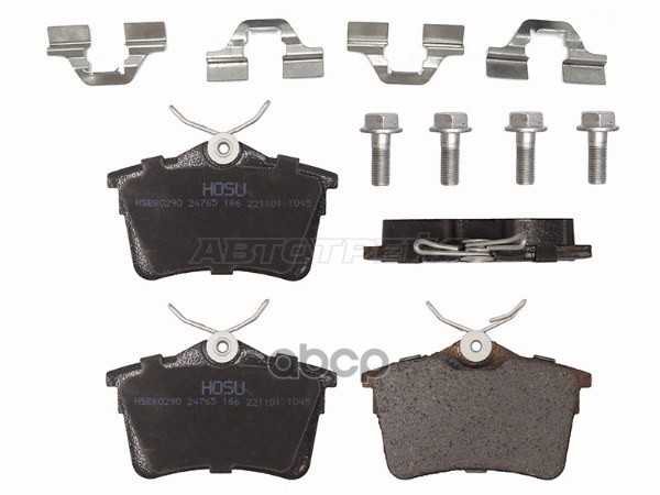 Колодки тормозные (Сзади) Peugeot 308 07-17 / Citroen Berlingo 96-22 HOSU арт. HSBR0290
